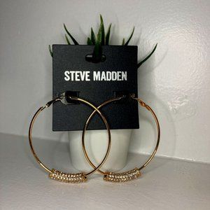 STEVE MADDEN HOOP EARRINGS WITH STUDDS